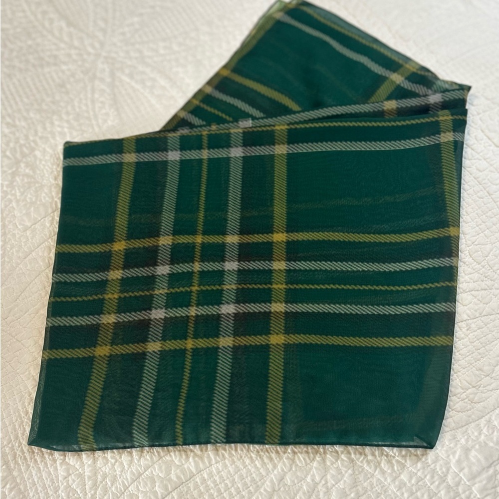 Green/Yellow/Black Plaid Scarf